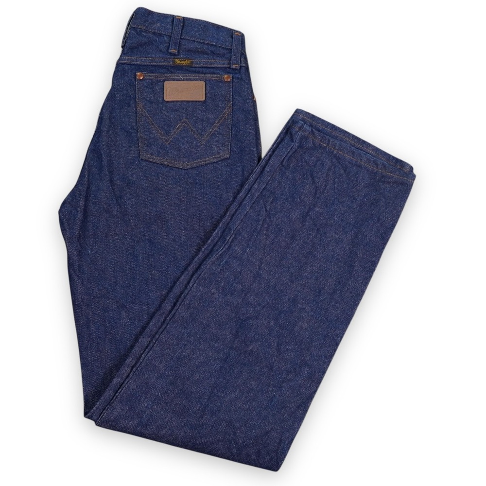 VTG Wrangler Jeans Men 33X34 (32x34) Blue Dark Wash Heavy Stiff 13MWZ Cowboy Cut